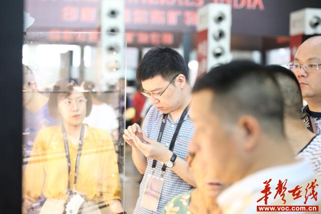 6、5月18日，郴州国际会展中心，第七届中国（湖南）国际矿物宝石博览会现场，市民在挑选商品。.jpg