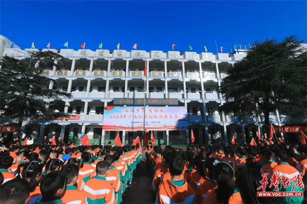 红领巾向祖国新宁县解放小学：红领巾心向党 礼仪风采展担当