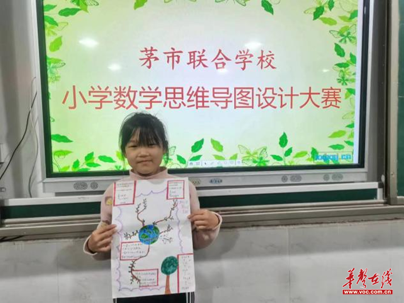 衡南县茅AG旗舰厅市联合学校举行小学数学思维导图比赛(图1)