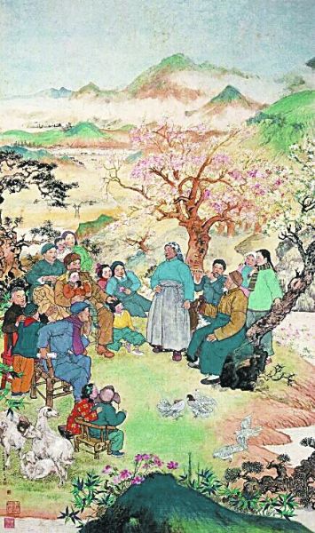 歌唱祖国的春天（中国画） 程十发