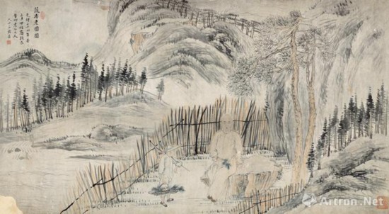 蔬香老圃图 齐白石　纸本墨笔 81×147cm 1898年 辽宁省博物馆藏