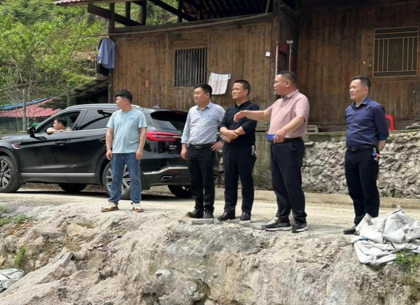 彭凯尹琪峰一行到桐山乡调研