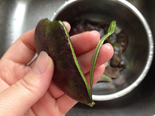香辣紫扁豆的做法步骤：2